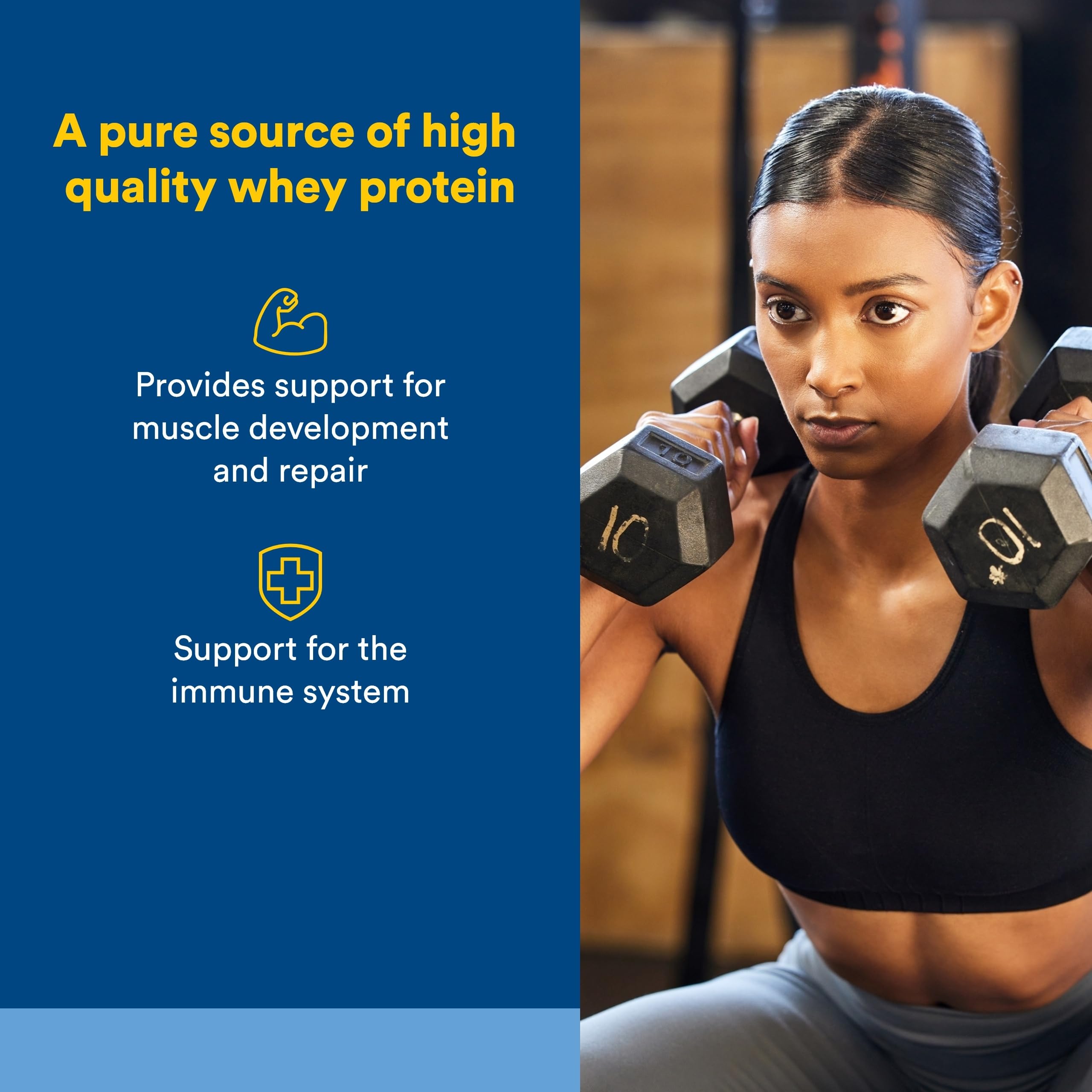 Natural Factors Whey Factors scoop showcases easy-to-measure servings for post-workout recovery