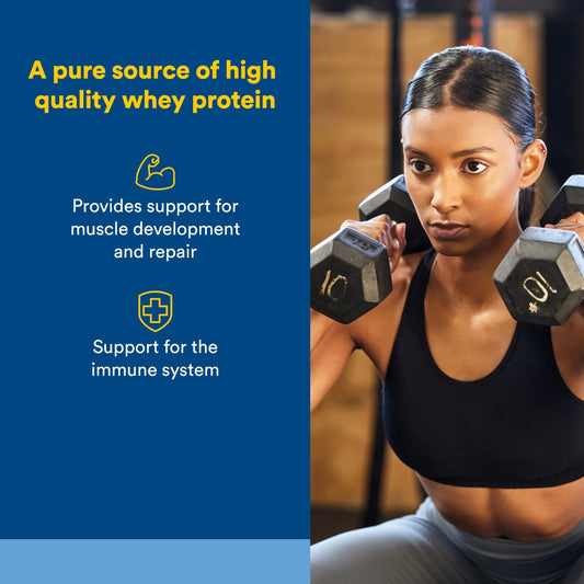 Natural Factors Whey Factors scoop showcases easy-to-measure servings for post-workout recovery
