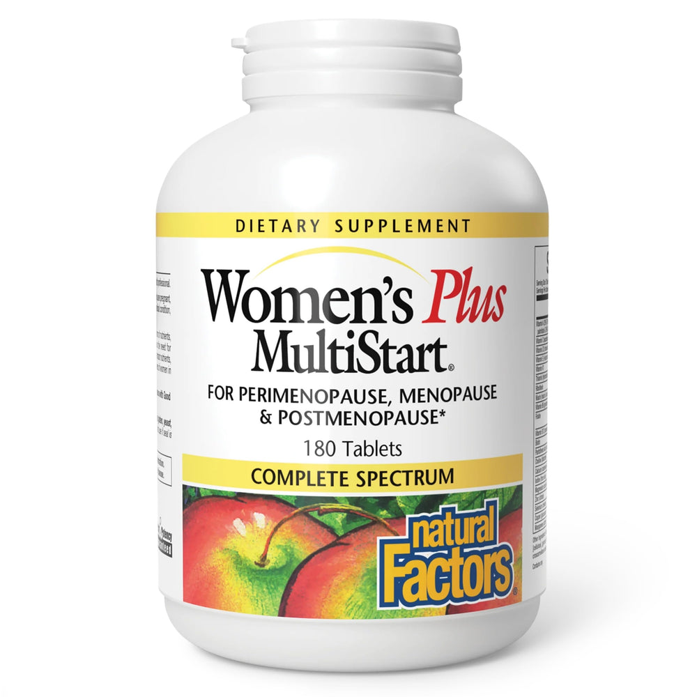 Natural Factors Women's Plus MultiStart bottle with complete perimenopause support