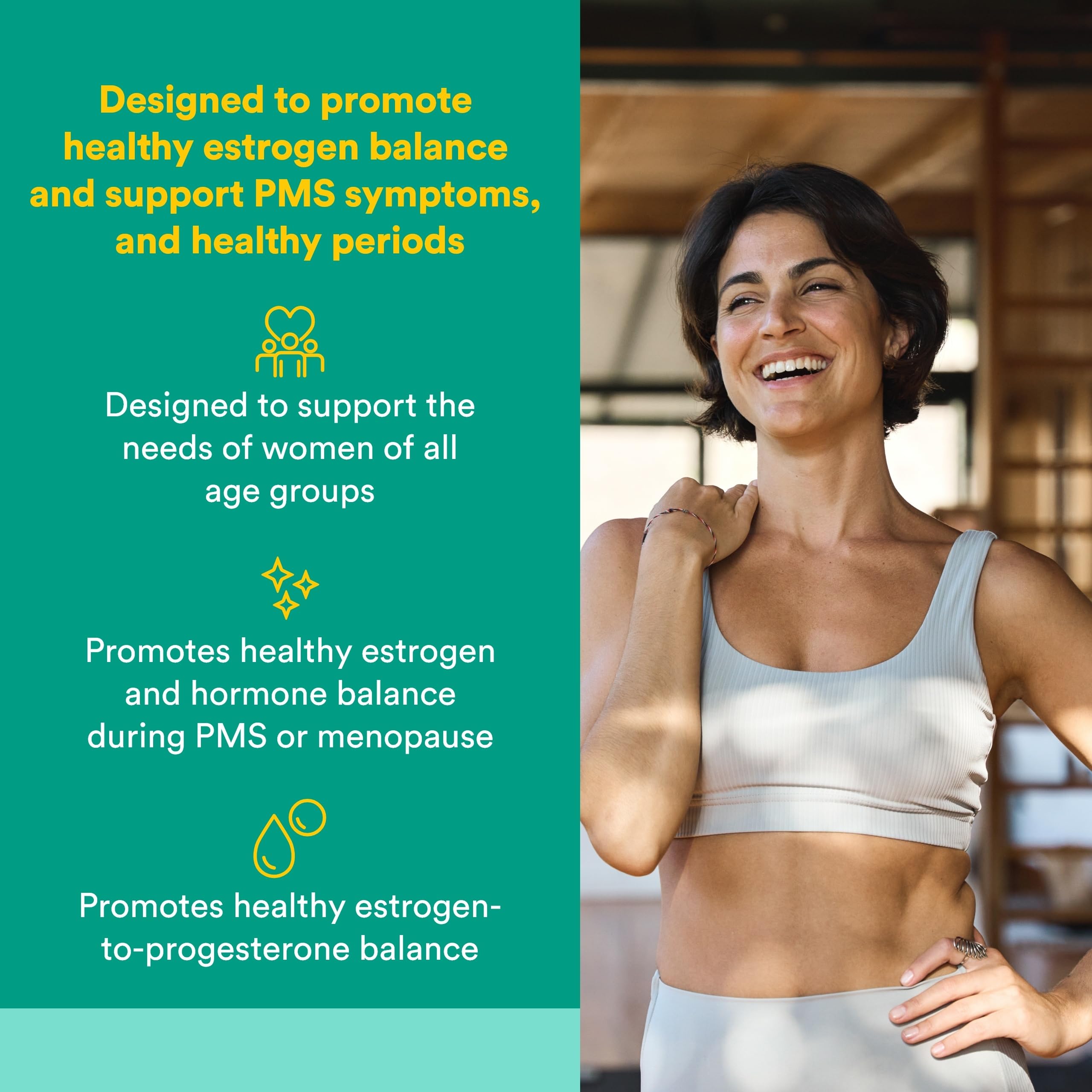 EstroSense capsules highlighting vegetarian formula for daily use.