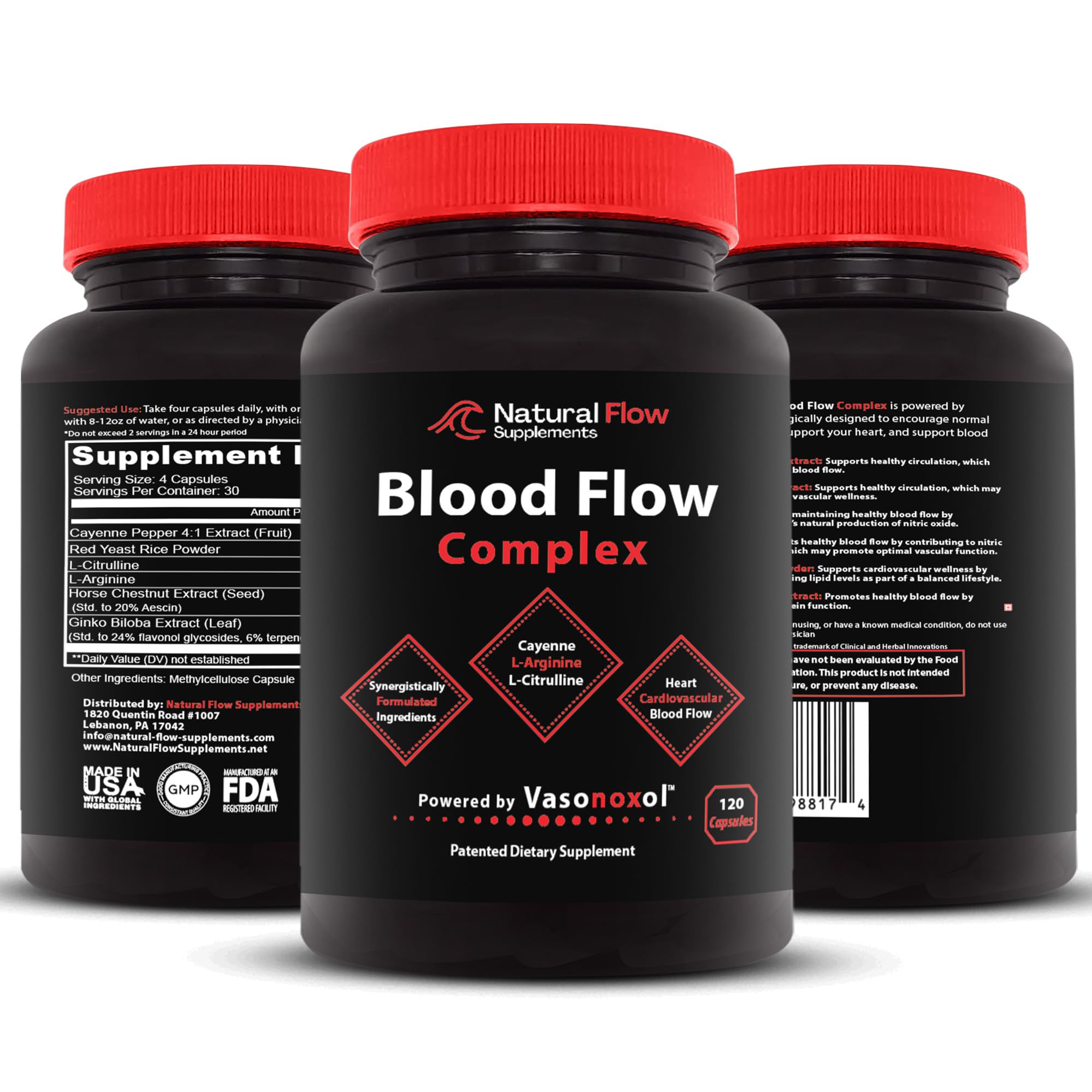 Horse chestnut extract in Natural Flow Blood Flow Complex supports vein comfort.