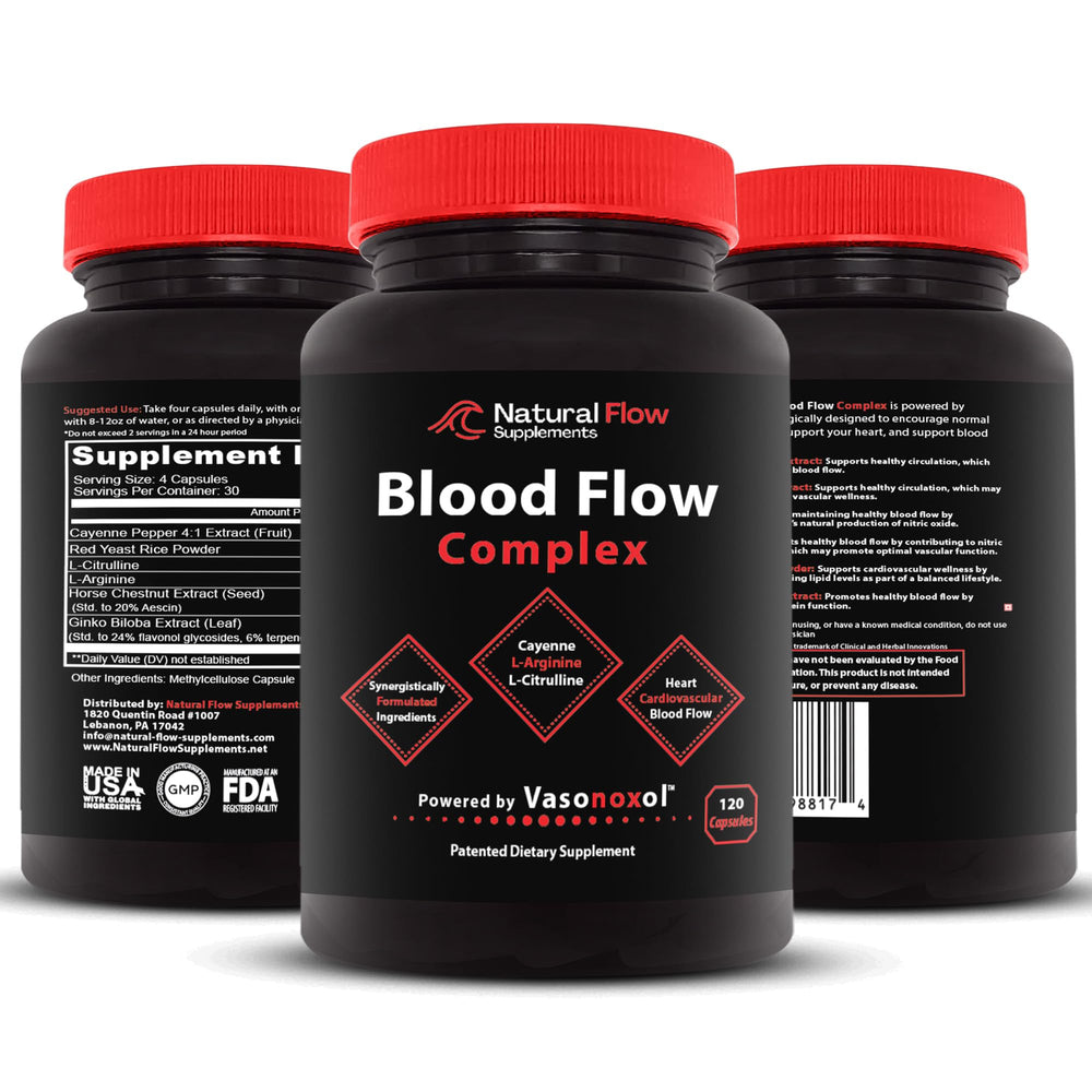 Horse chestnut extract in Natural Flow Blood Flow Complex supports vein comfort.