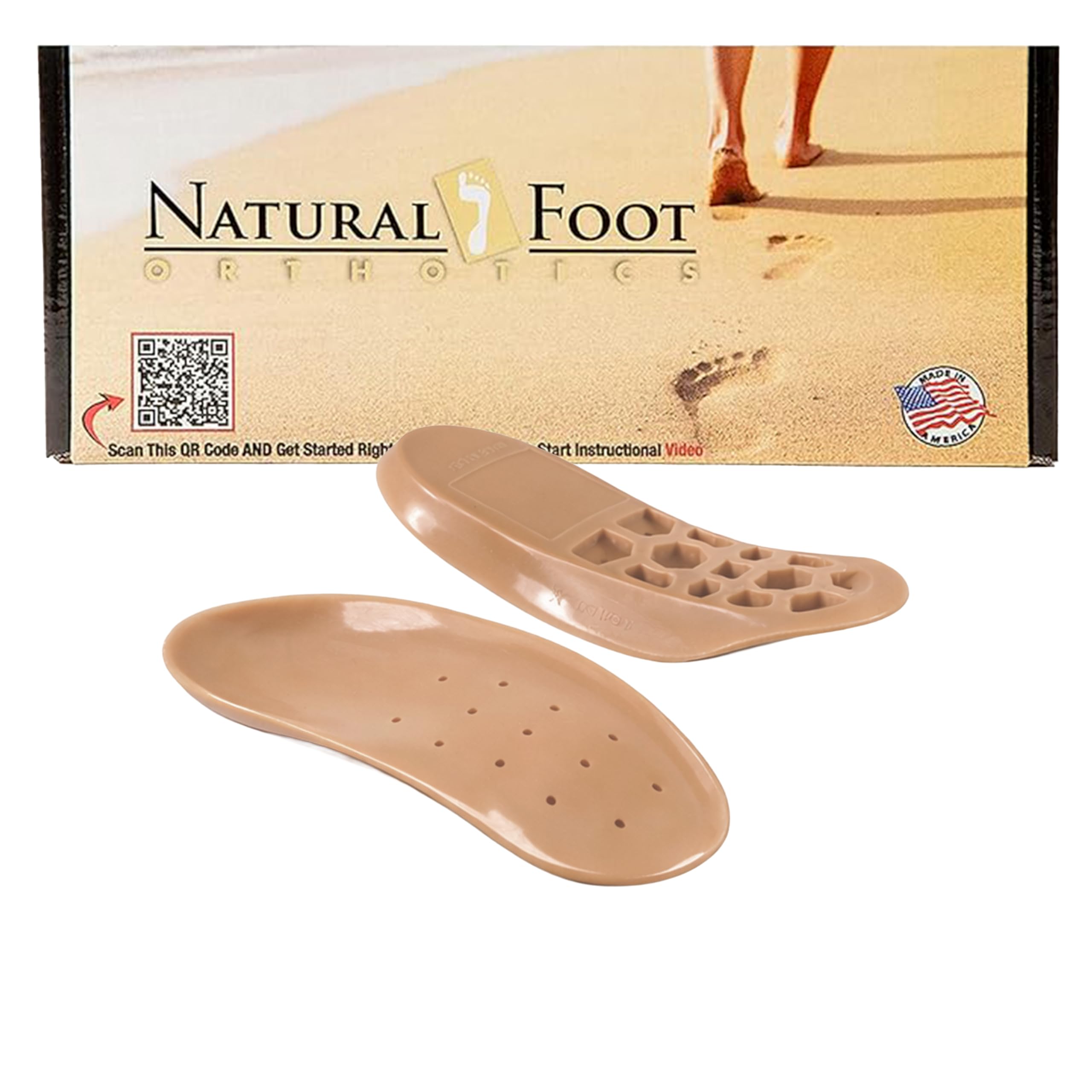 Natural Foot Orthotics fashion stabilizers in narrow design provide arch support for heels.