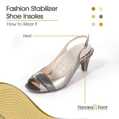 Natural Foot Orthotics four-arches support helps distribute weight for balance.