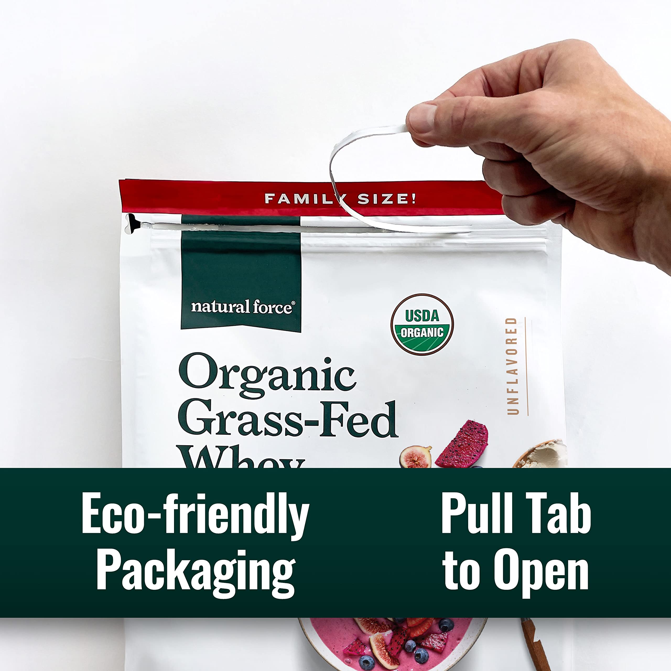 Natural Force lab-tested seal signals quality and purity.