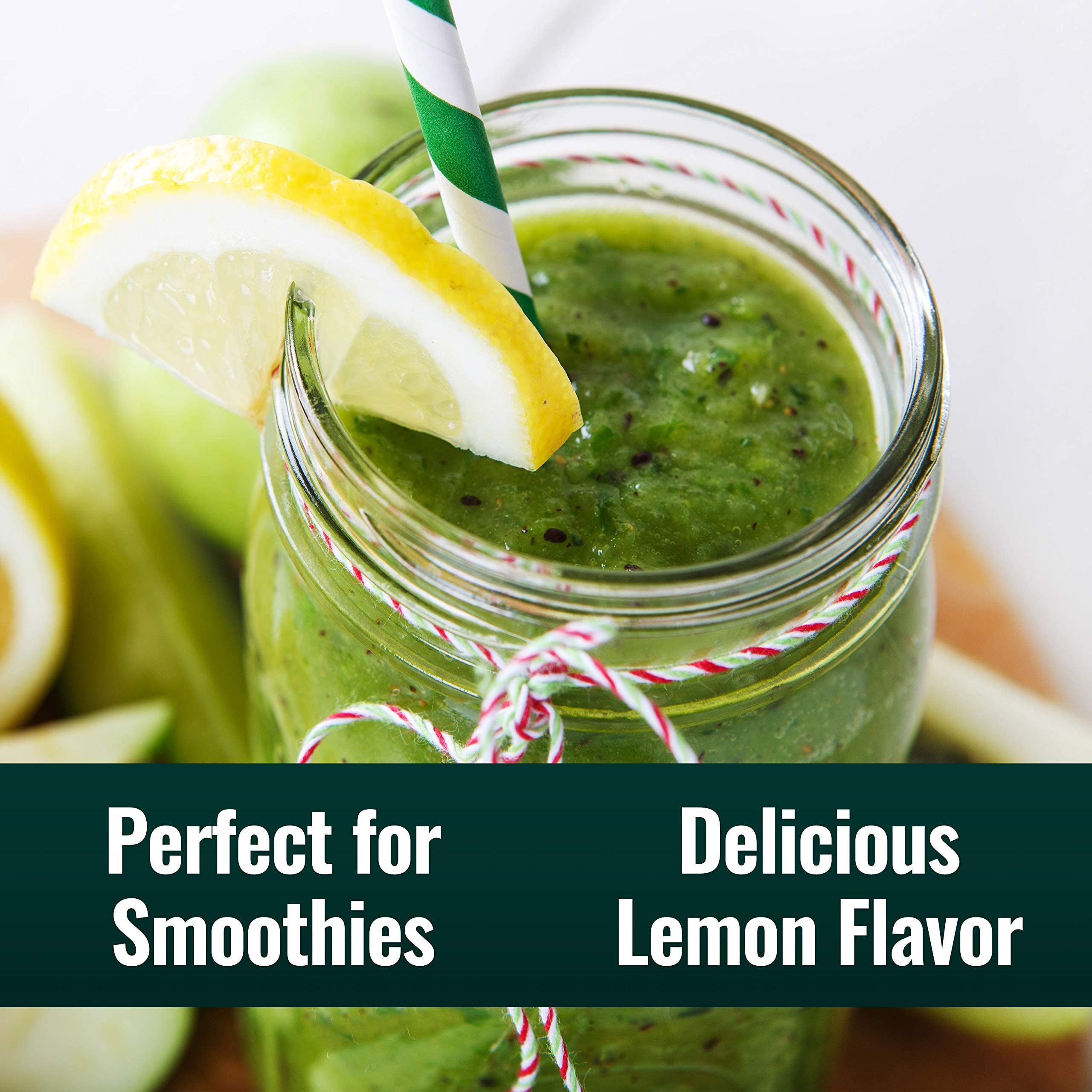 Natural Force Pure Omega-3 lemon flavor added to smoothie or shake
