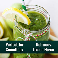 Natural Force Pure Omega-3 lemon flavor added to smoothie or shake