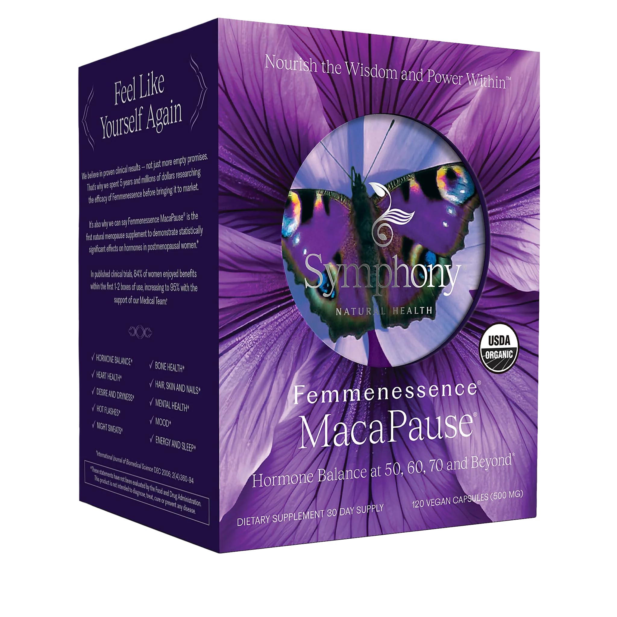 Femmenessence MacaPause bottle front for balance