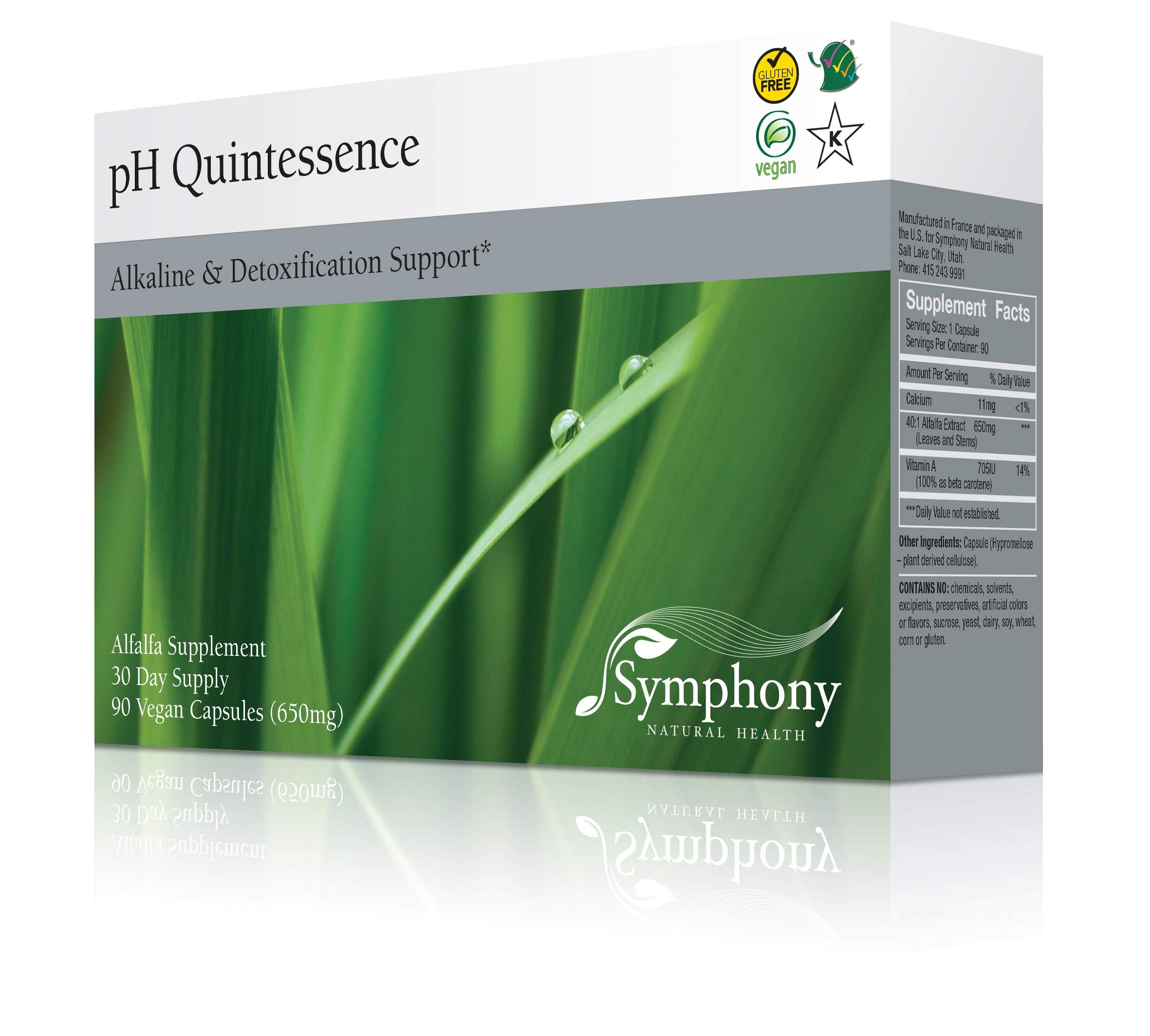 Natural Health International pH Quintessence green-tones label uses natural balance