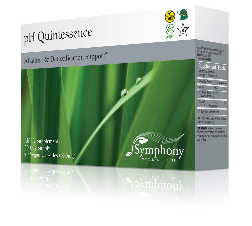 Natural Health International pH Quintessence green-tones label uses natural balance