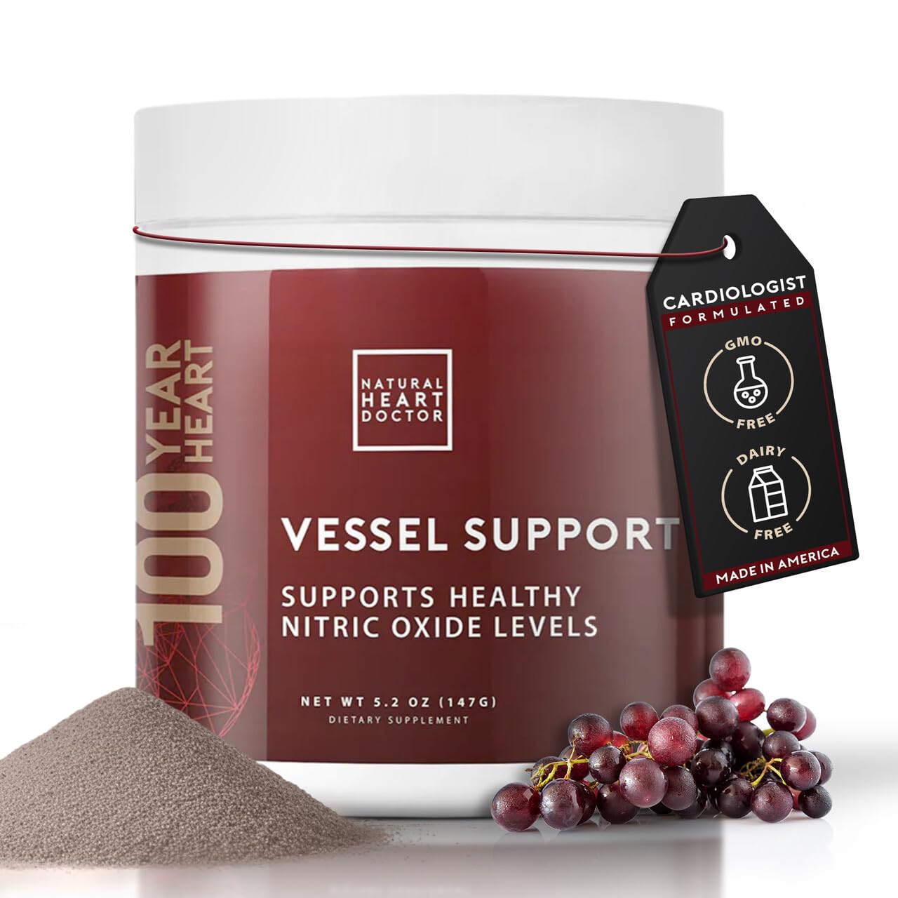 Natural Heart Doctor Vessel Support bottle pour for easy daily consumption and dosing