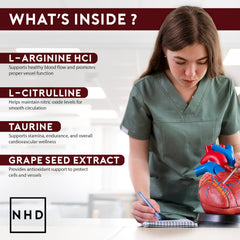 Natural Heart Doctor Vessel Support glass-mixing setup for refreshing hydration