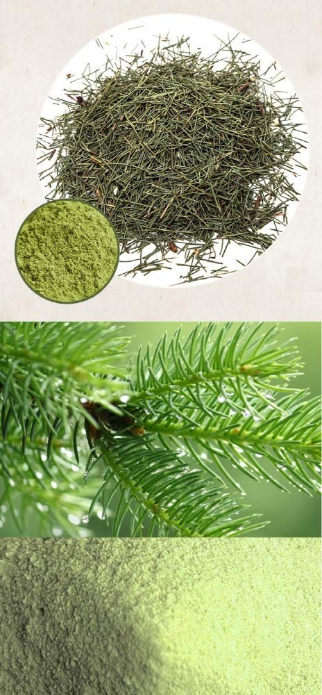 Natural Herbs pine needle extract label shot—authentic Korean forest source powder for cooking