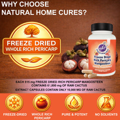 Natural Home Cures mangosteen pericarp bottle pour demonstrates convenient use