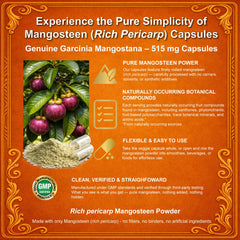 Natural Home Cures mangosteen pericarp capsules on counter evoke daily wellness routine
