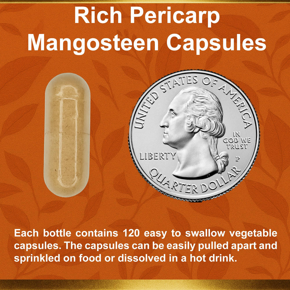 Natural Home Cures mangosteen pericarp nutrition infographic emphasizes 56 xanthones and essential nutrients