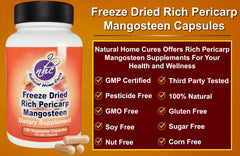 Natural Home Cures mangosteen pericarp packaging label communicates trusted organic quality