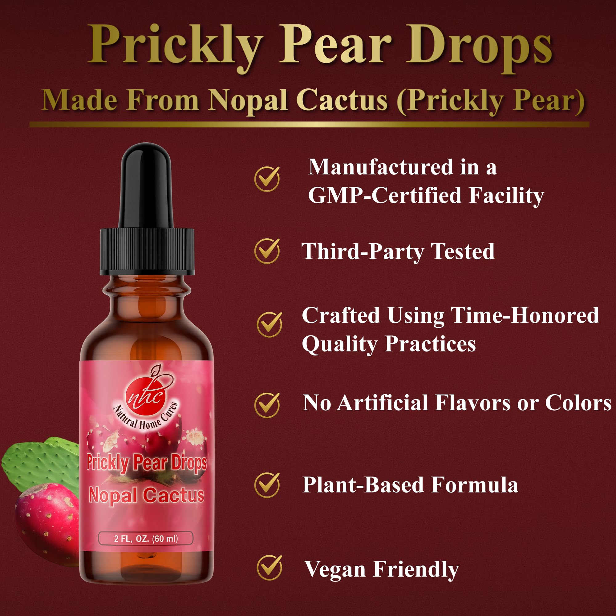Natural Home Cures prickly pear fruit close-up highlighting betalains for antioxidant profile