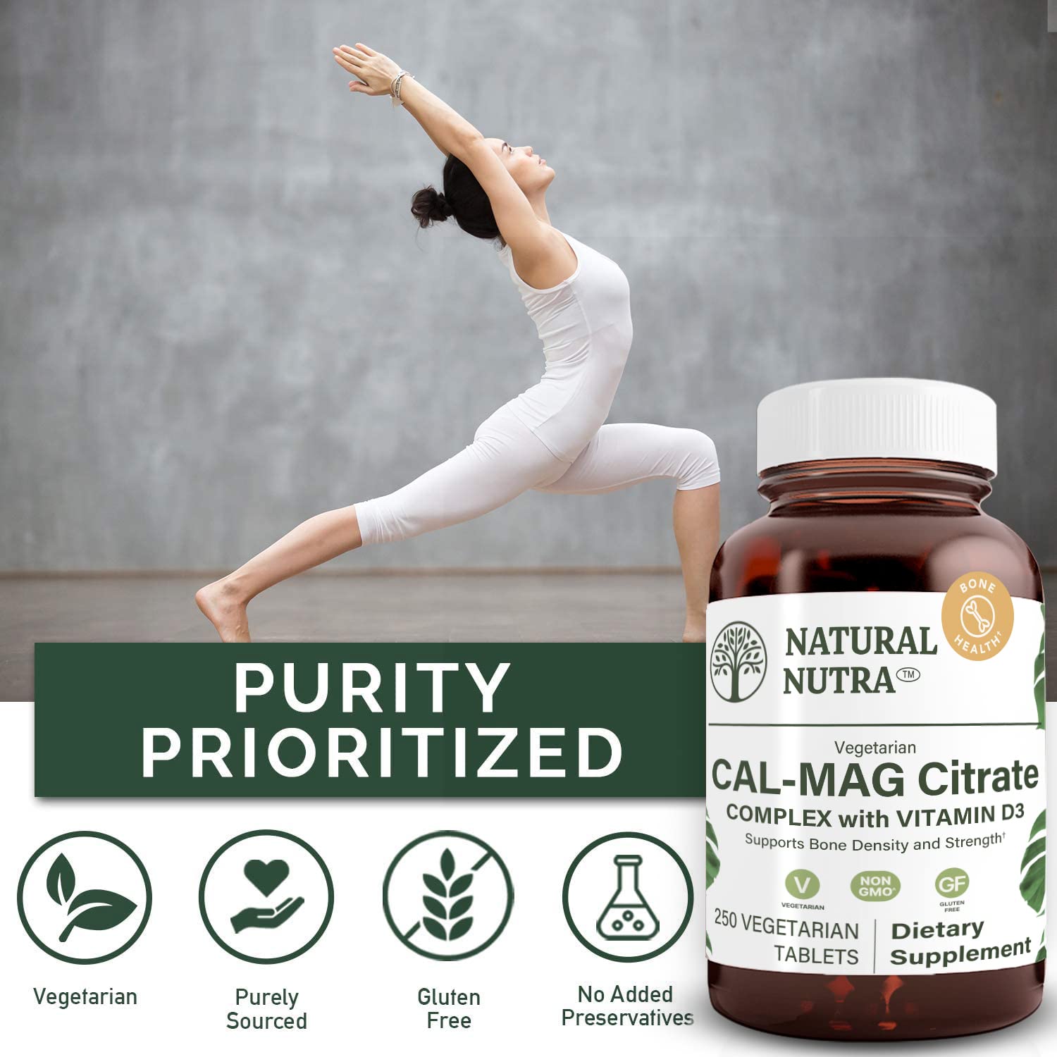 Amber glass bottle from Natural Nutra signaling purity and eco-friendly storage.