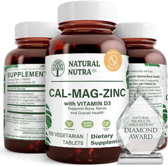 Natural Nutra CMZ bottle front showing label for bone support and daily mineral intake.