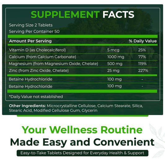 Natural Nutra CMZ bottle label close-up highlighting Vitamin D3 information.