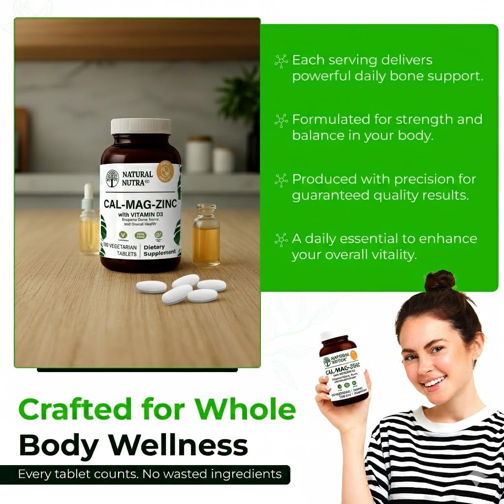 Natural Nutra CMZ bottle pour demonstrates simple daily dosing