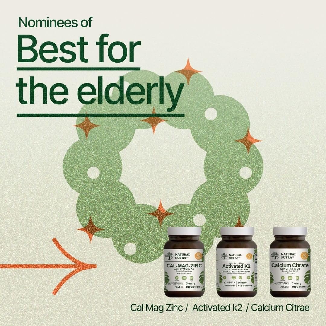 Natural Nutra K2 capsules daily-use friendly vegetarian and gluten-free.
