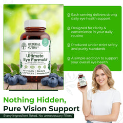 Natural Nutra bilberry-blueberry ingredients close-up for natural eye support