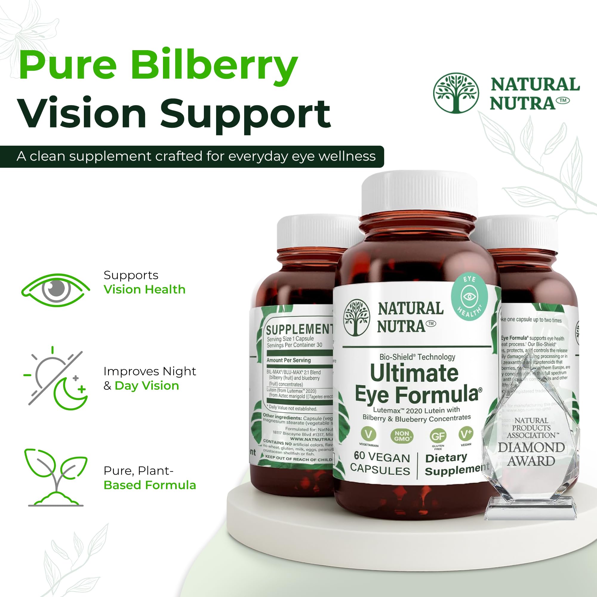 Natural Nutra color perception graphic showing vivid color recognition support