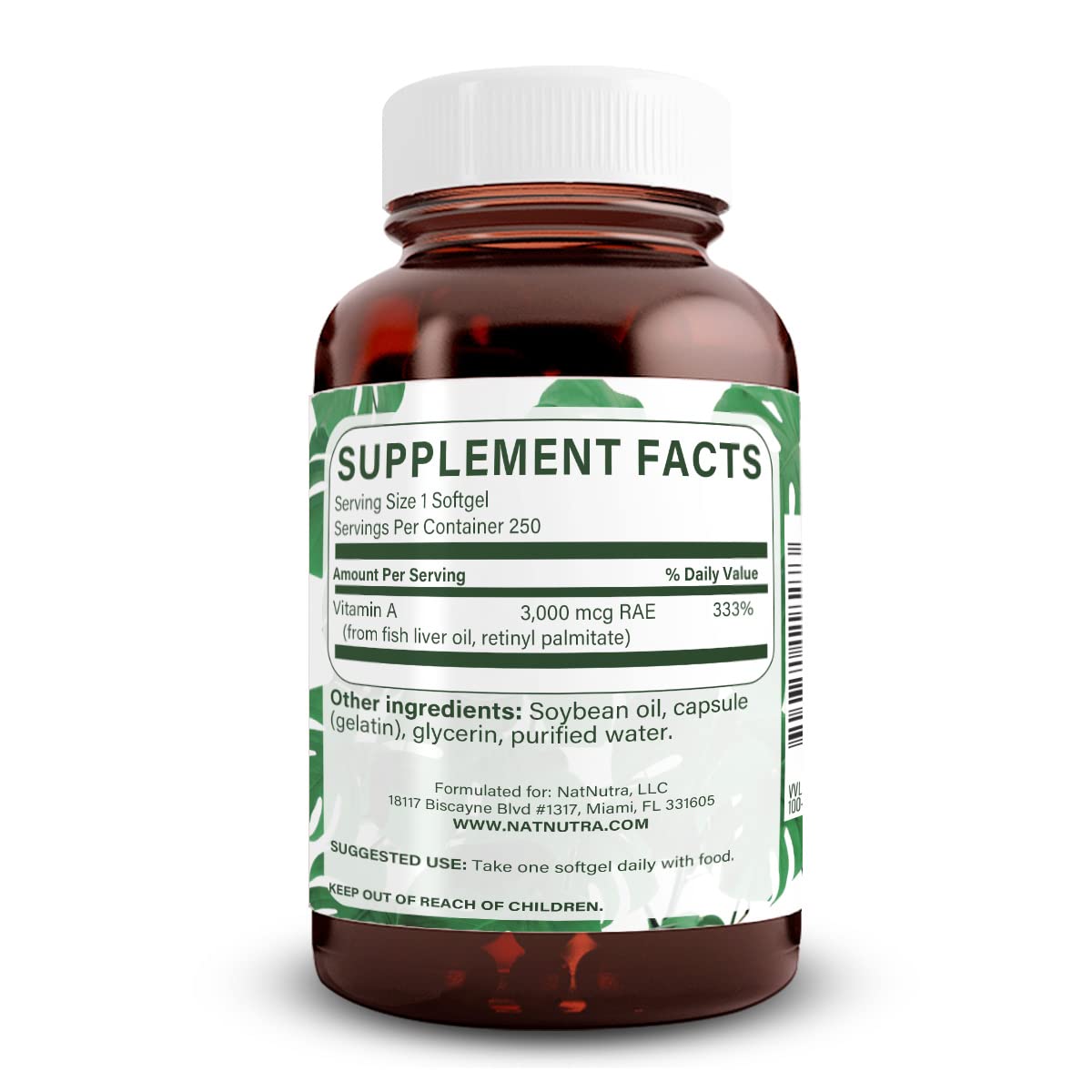 Natural Nutra Vitamin A softgels for eye health and radiant skin