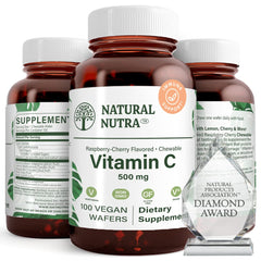 Natural Nutra Vitamin C bottle pours for easy daily use.