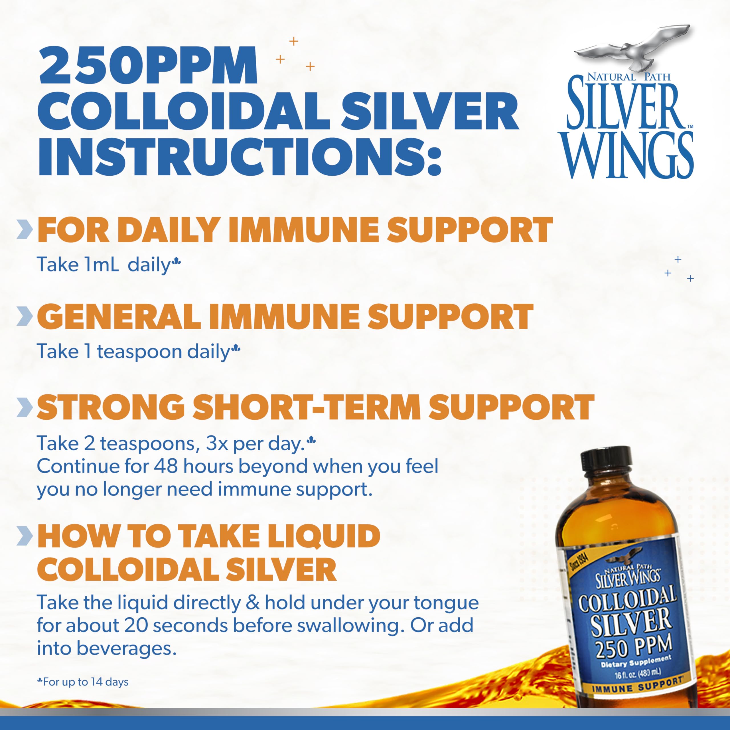Natural Path Silver Wings amber glass bottle demonstrates durable, protective packaging.