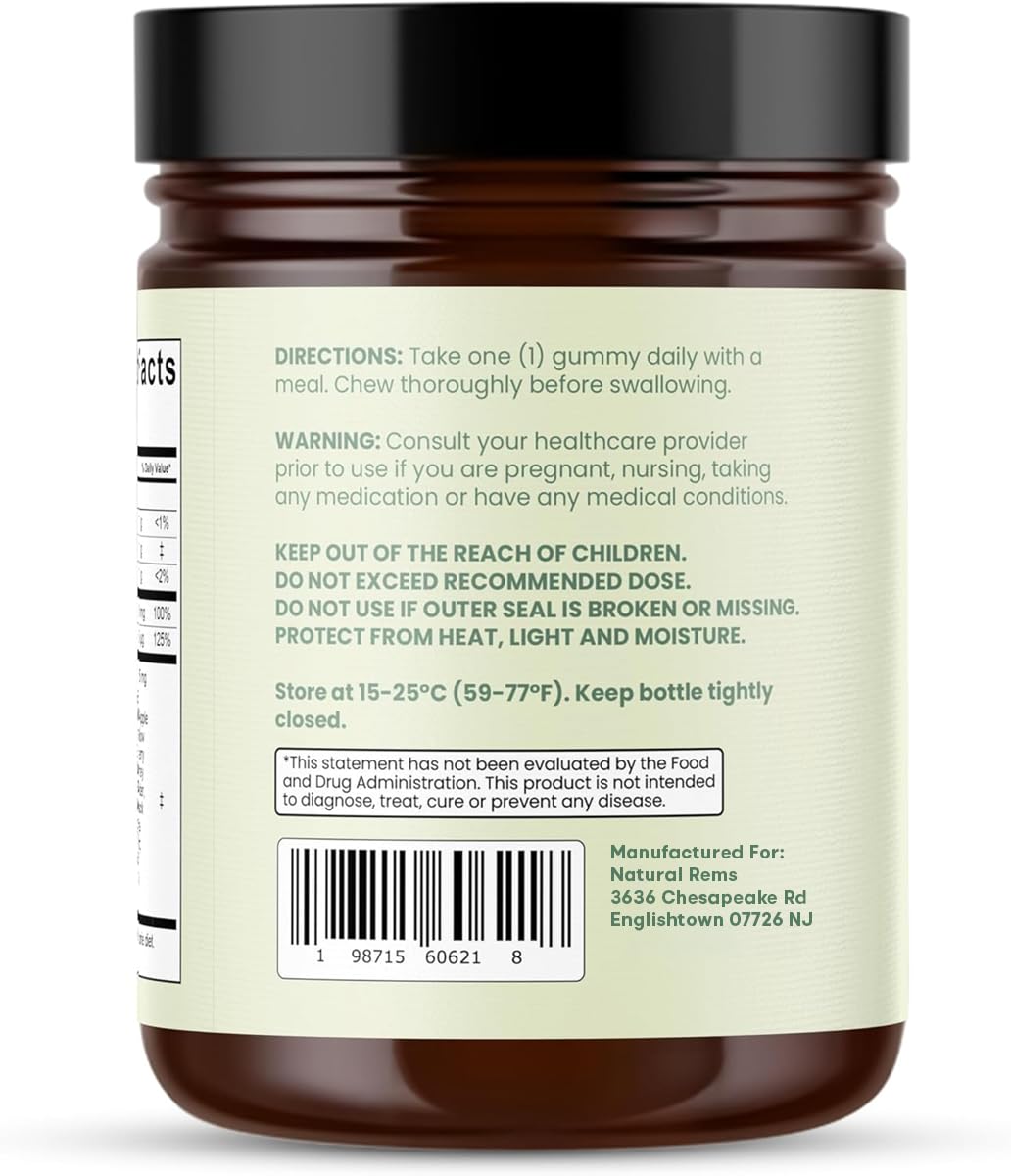 Natural Rems Sea Moss Gummies travel-pack image emphasizes on-the-go convenience.