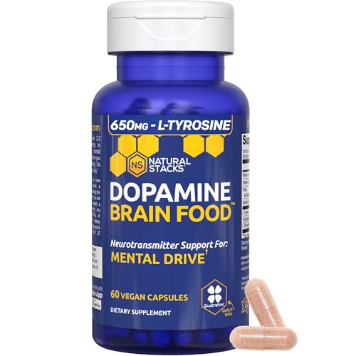 Natural Stacks Dopamine Brain Food label close-up highlighting transparency.