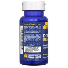 NATURAL STACKS Dopamine capsules close-up showing texture