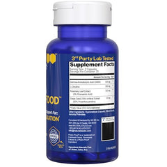 Transparent label and third-party testing on Natural Stacks packaging.
