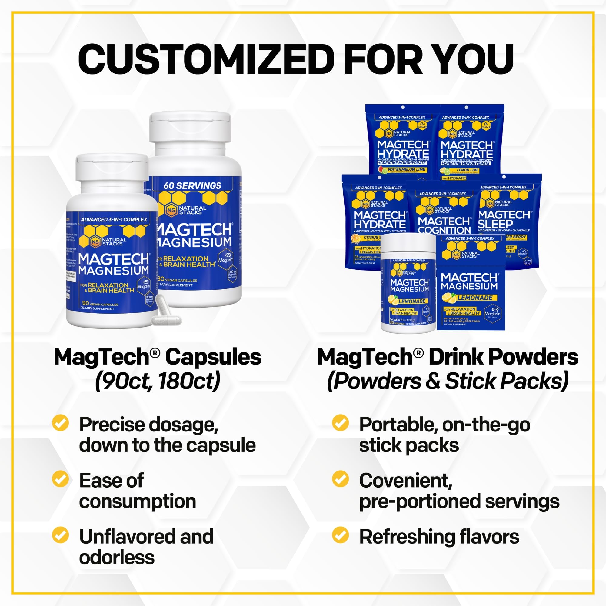 Lifestyle shot suggesting nightly routine with MagTech for relaxation.