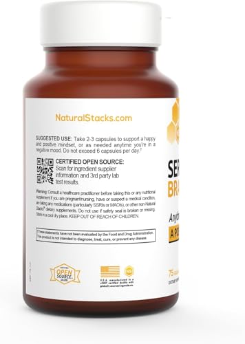 Natural Stacks Serotonin box packaging highlights brand and ingredients.