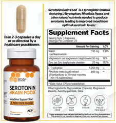 Natural Stacks Serotonin label front shows clean, science-backed mood support.