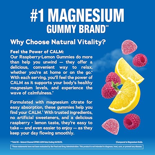 Natural Vitality CALM Gummies texture close-up for easy chewing.