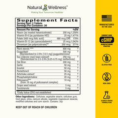 Natural Wellness Cholesterol Support label closeup highlights the trusted blend.