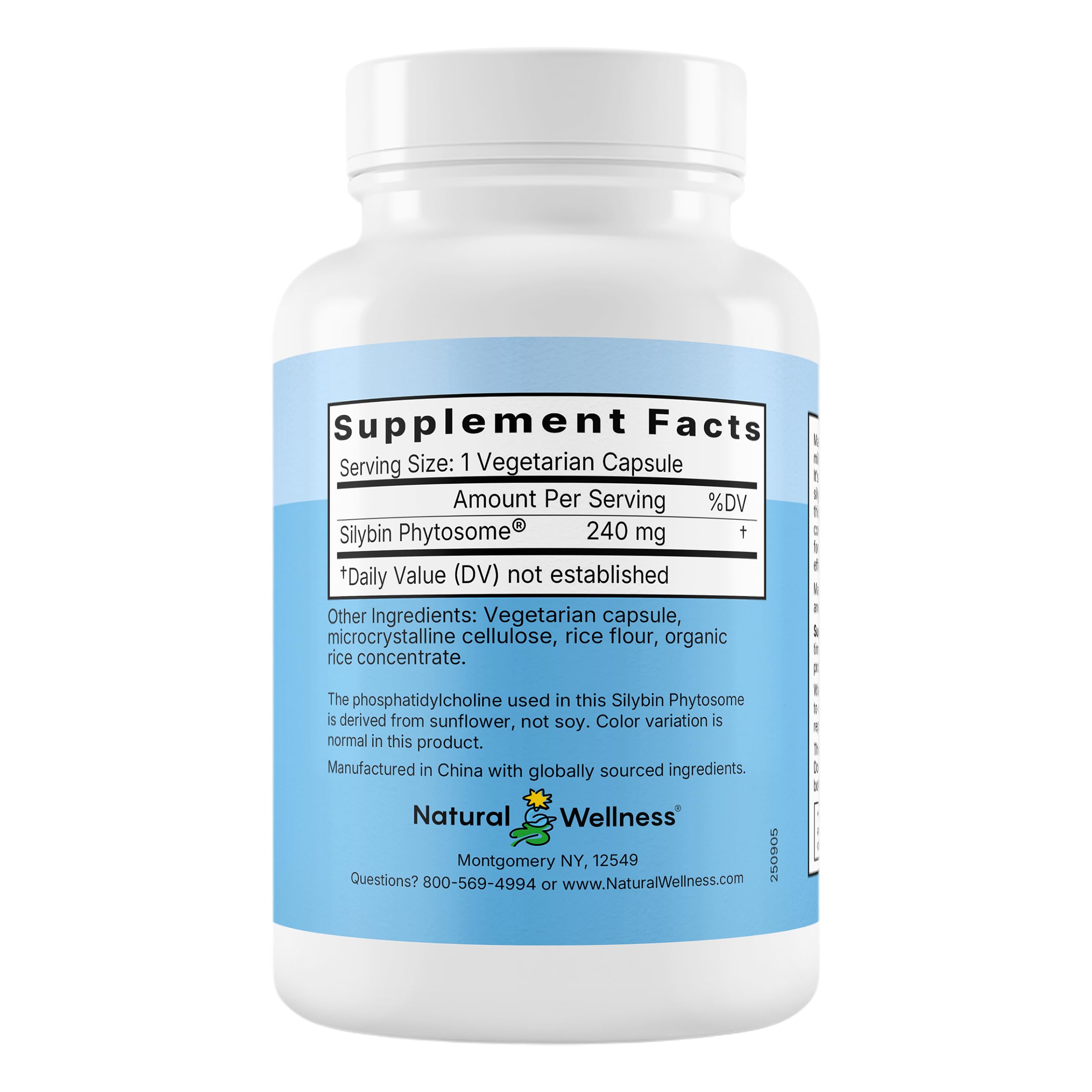 Natural Wellness Maximum Milk Thistle capsules in close-up highlight vegan capsules for plant-based wellness.