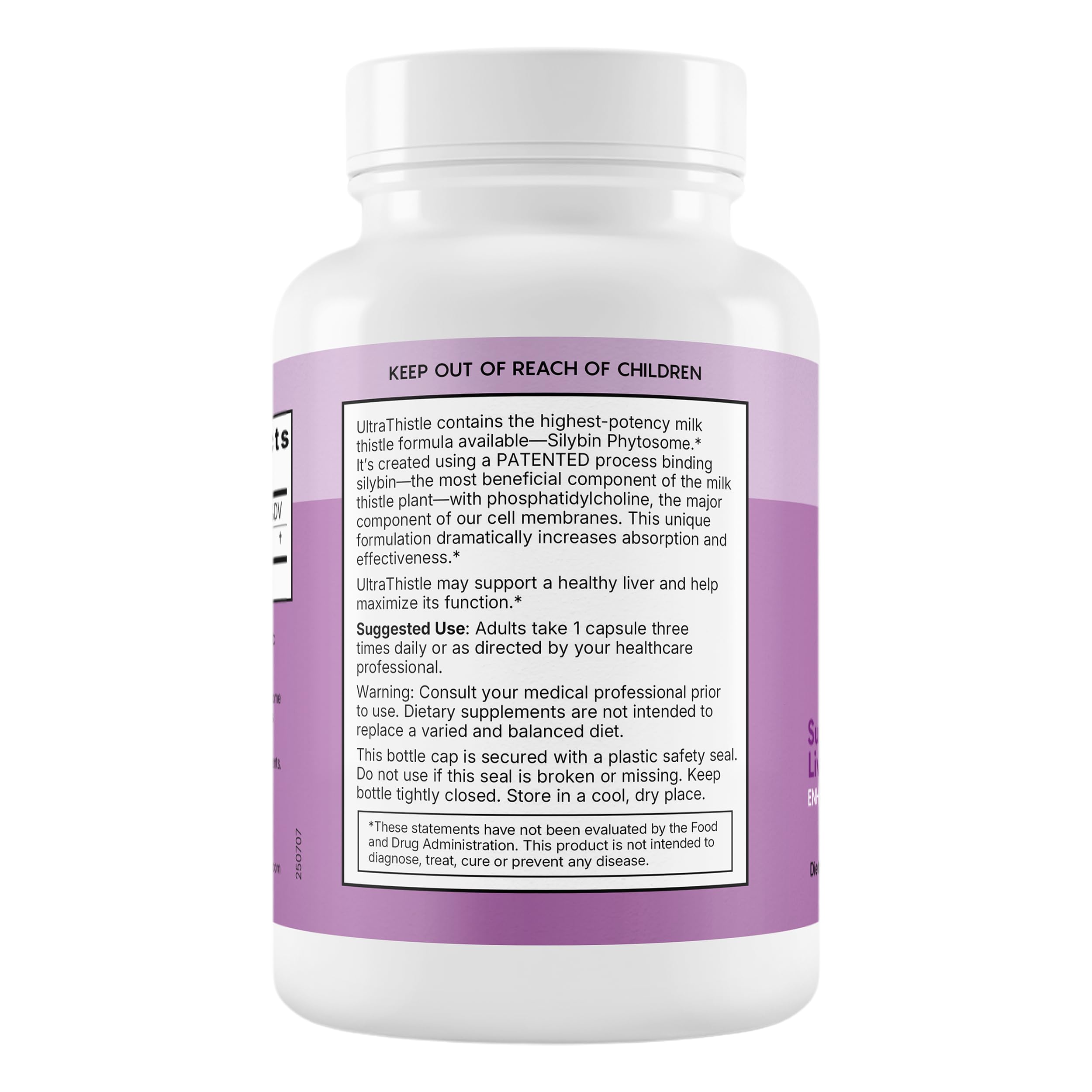 Natural Wellness UltraThistle box-packaging with clean label and gluten-free promise