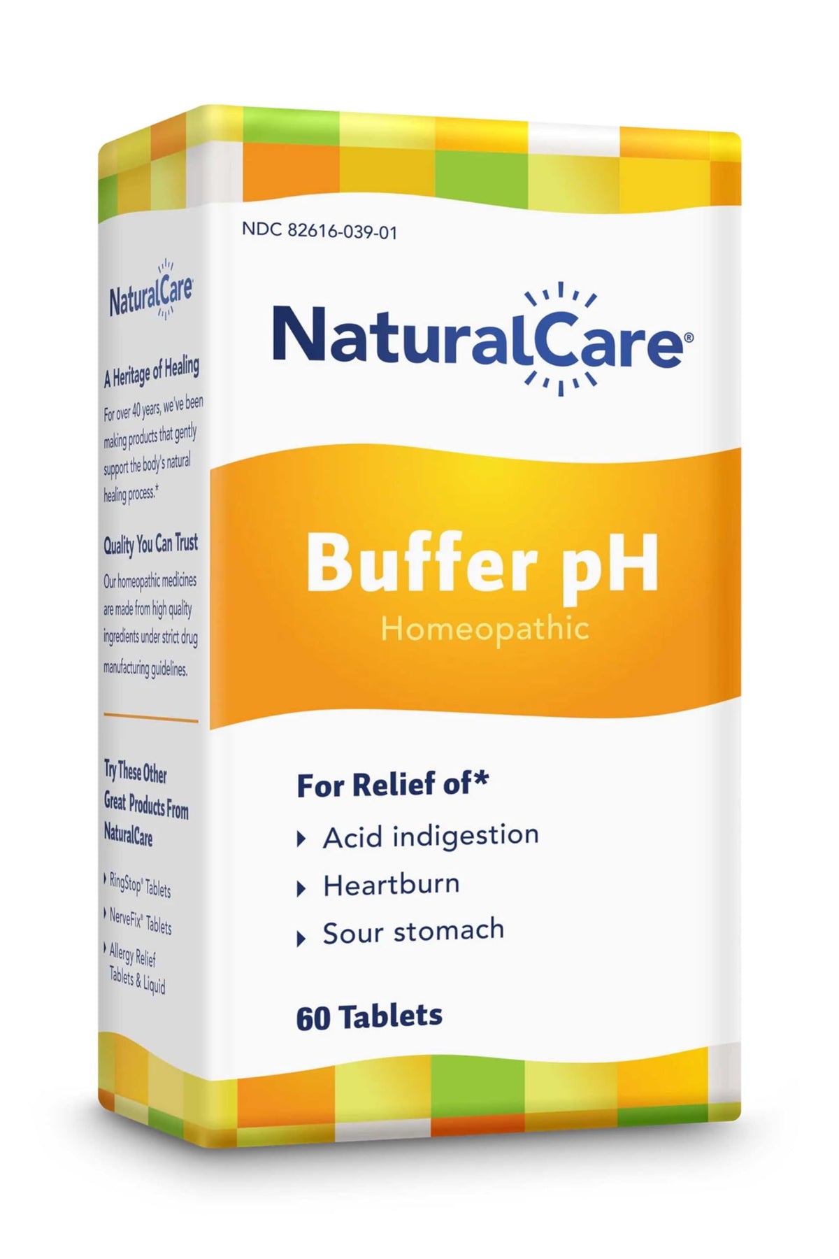 NaturalCare Buffer pH bottle label displaying product and clean design for balance