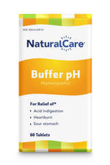 NaturalCare Buffer pH packaging inside box demonstrates discreet, safe homeopathic care