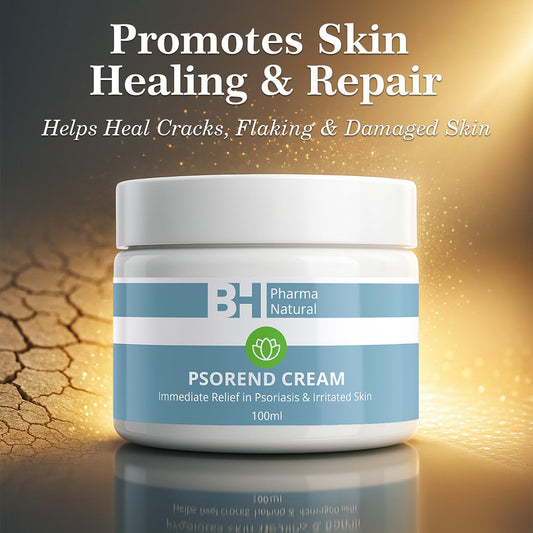 Natural Cream psoriasis relief bottle with easy dispensing for daily use.