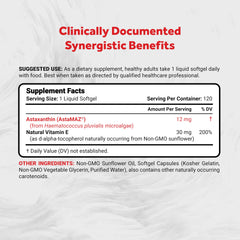 Naturalis Astaxanthin capsules in bottle illustrating daily joint support potential.