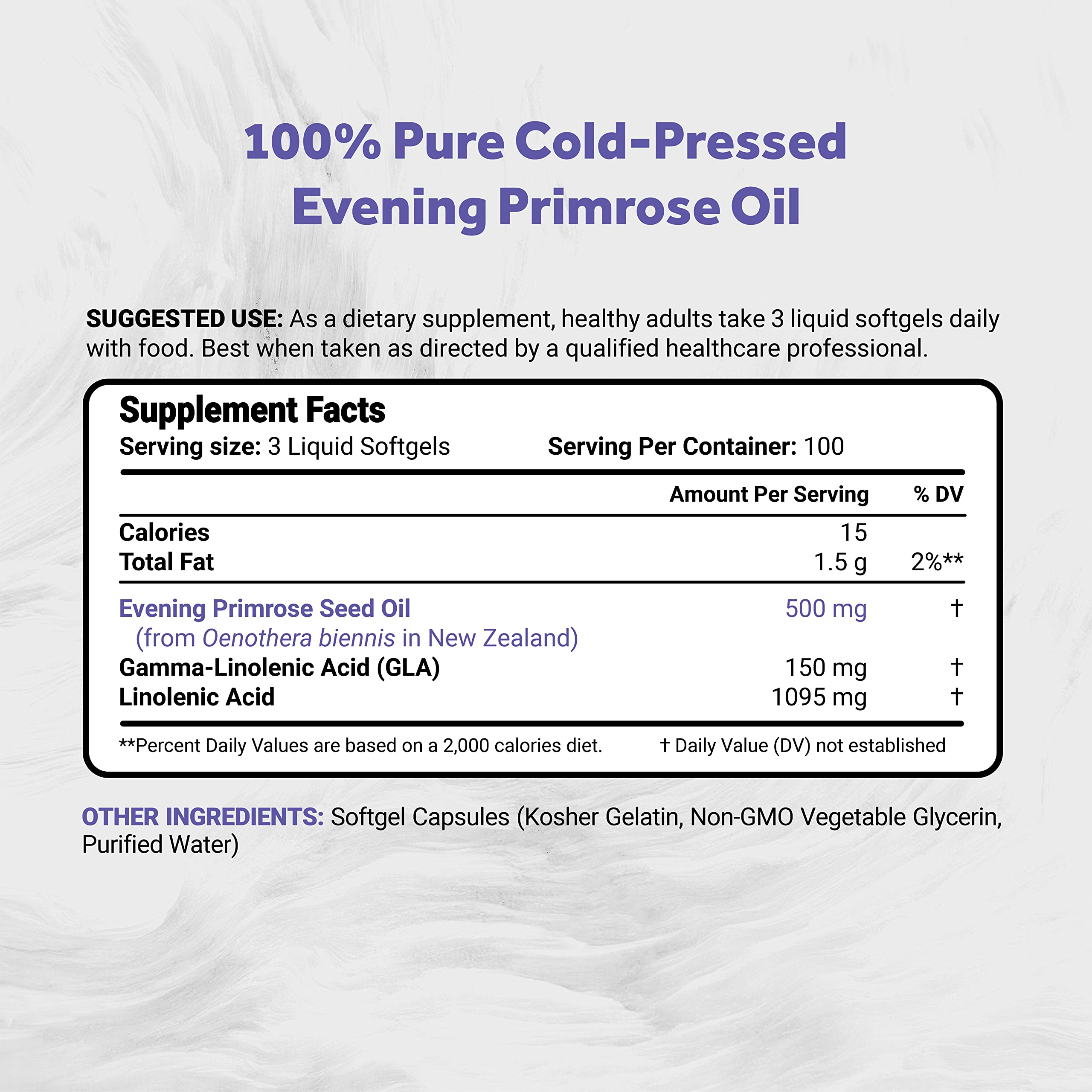 Naturalis Evening Primrose Oil softgels close-up for convenient daily use and immune balance.