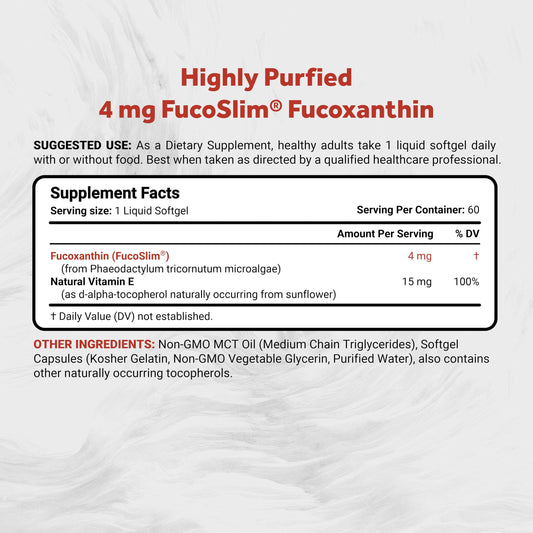 Close-up of Naturalis fucoxanthin softgels in a sleek bottle