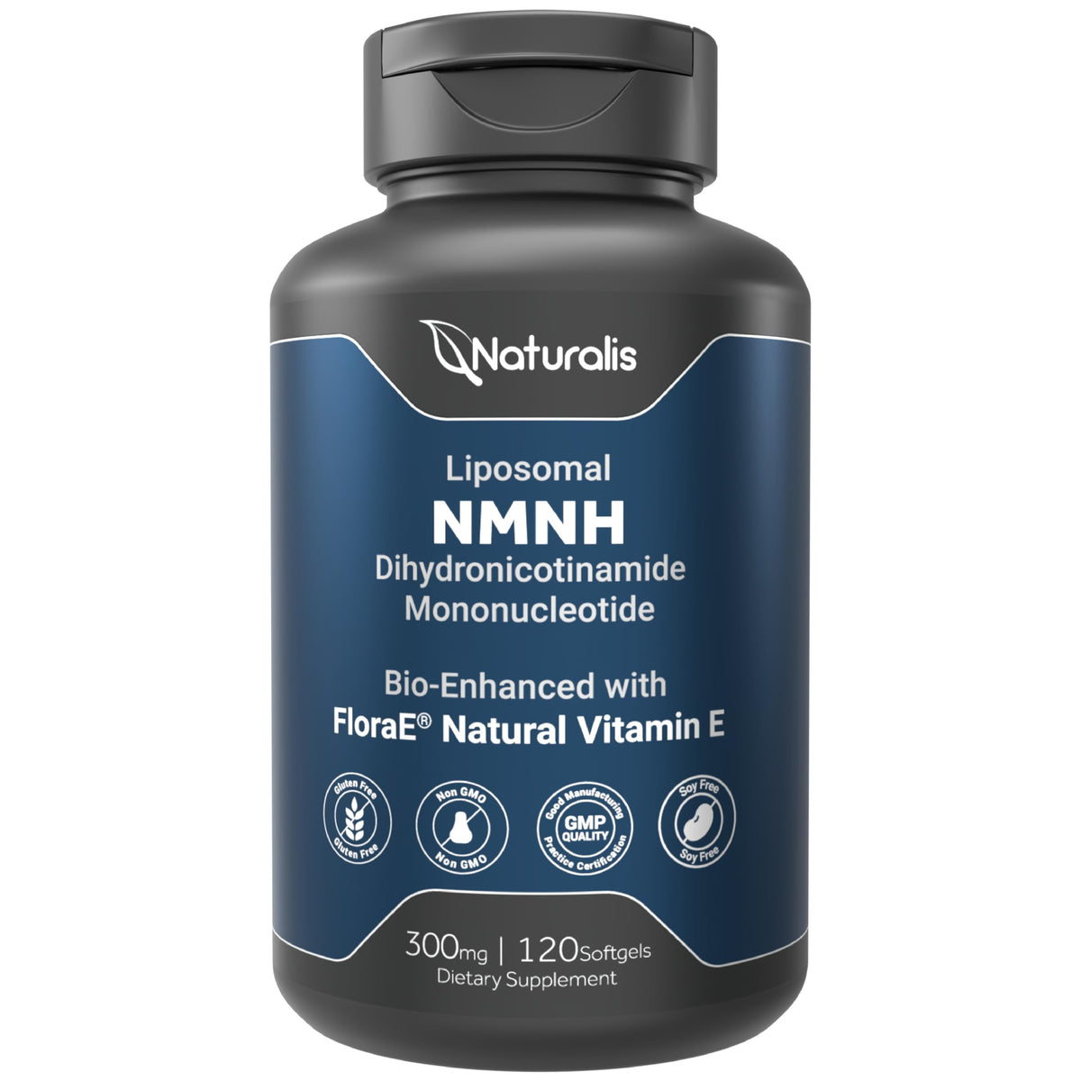 Naturalis NMNH 300mg bottle—easy daily supplementation for youthful vitality.